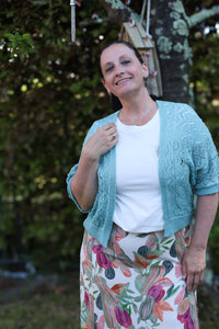 Terra di Siena Cardigan 'Siena'  – gebreid in salieblauw