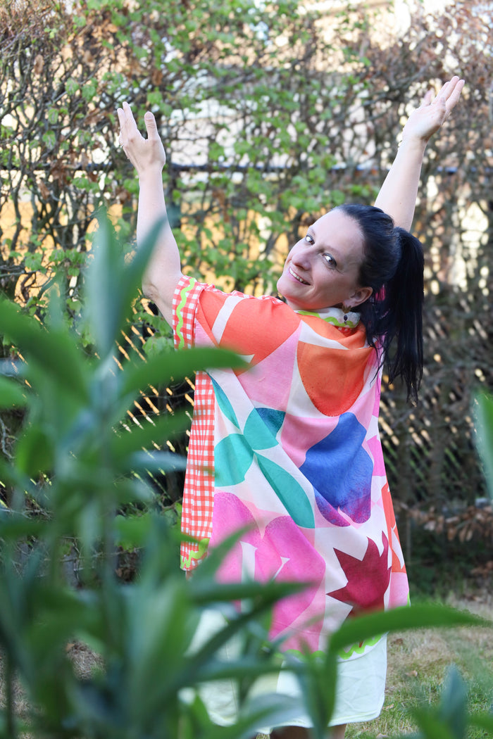 Terra di Siena blouse printed tekst