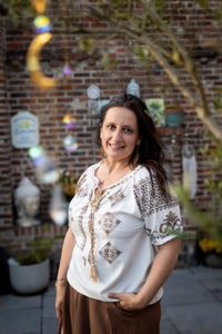 Blouse Amaile bohemian met koorden