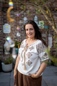 Blouse Amaile bohemian met koorden