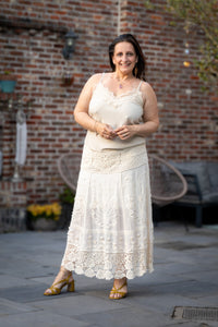 Armonia rok crème broderie