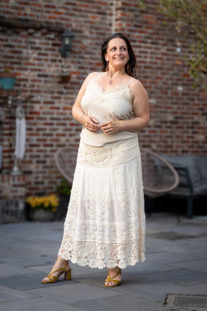 Armonia rok crème broderie