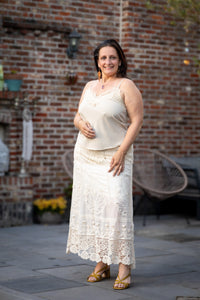 Armonia rok crème broderie