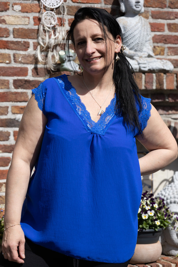 Azzurra top blauw