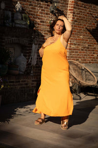 Losse jurk Terra di Siena oranje