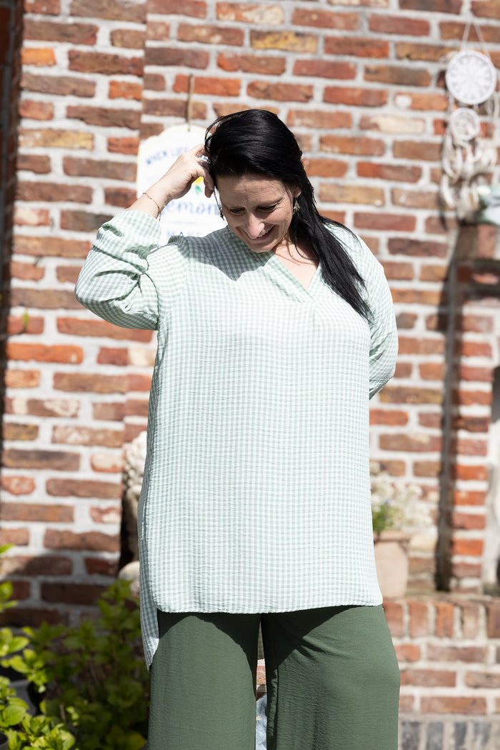 Tuniekblouse oversized mintgroen
