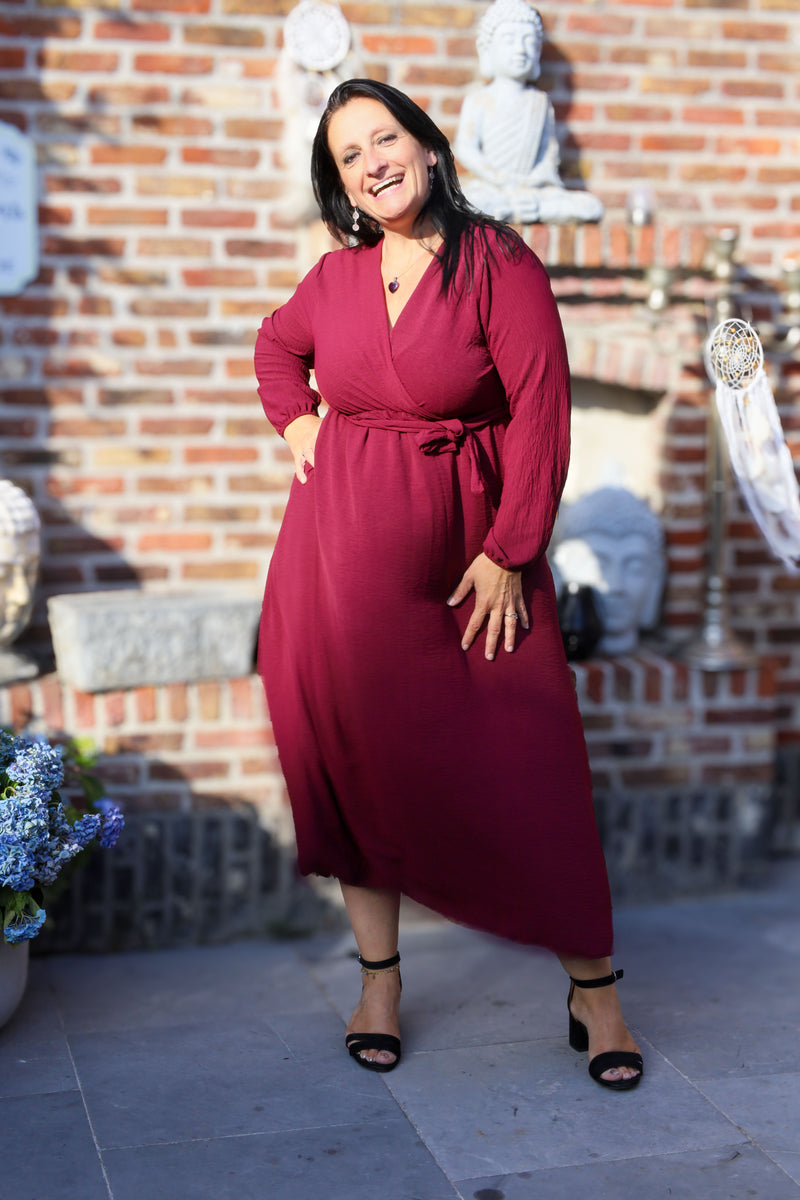 Jurk - Rosalie - bordeaux