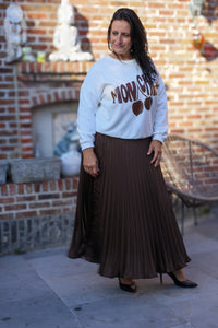 Plissérok - Fenna - chocolate