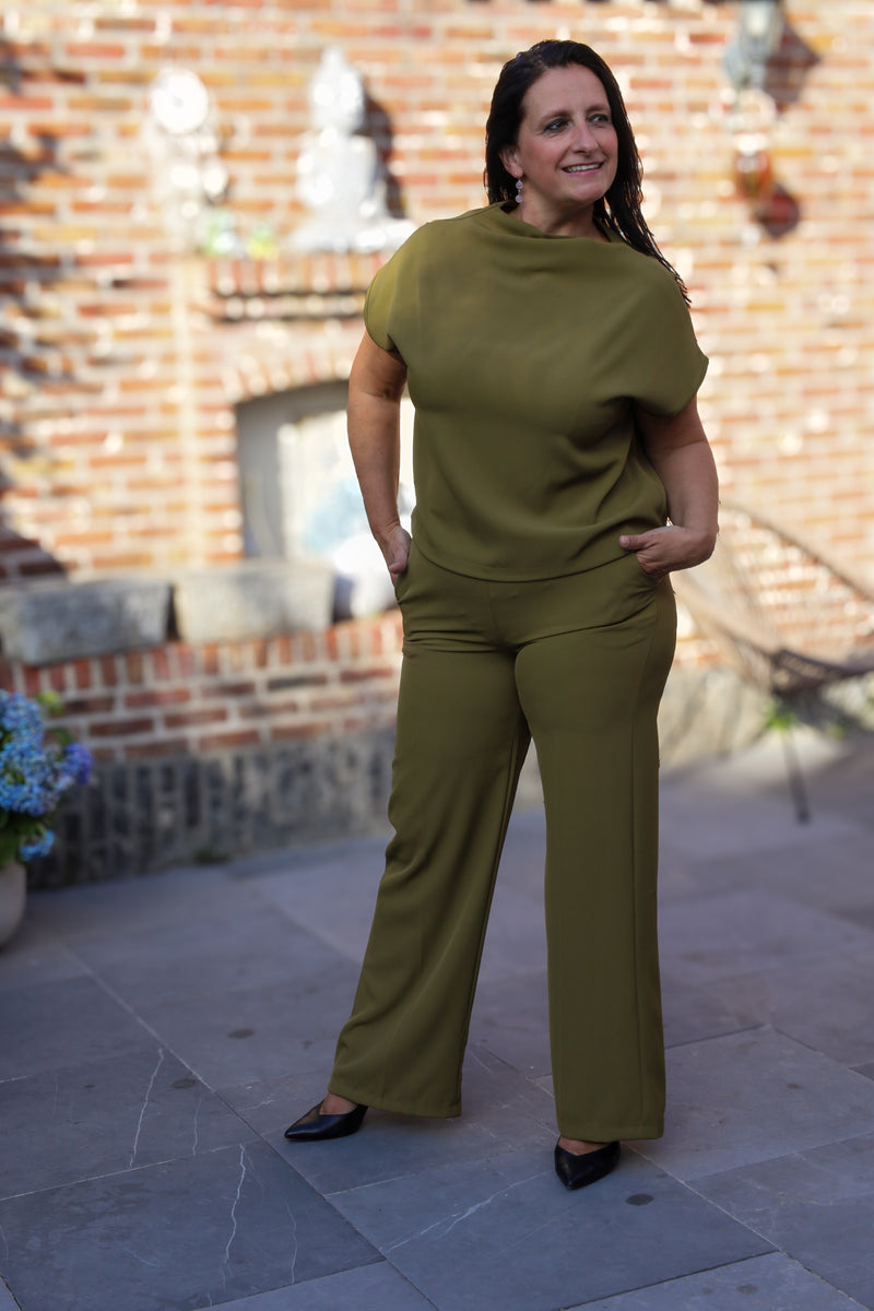 2delige set - Charlot - olijfgroen