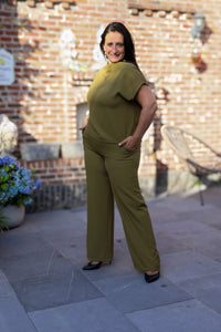 2delige set - Charlot - olijfgroen