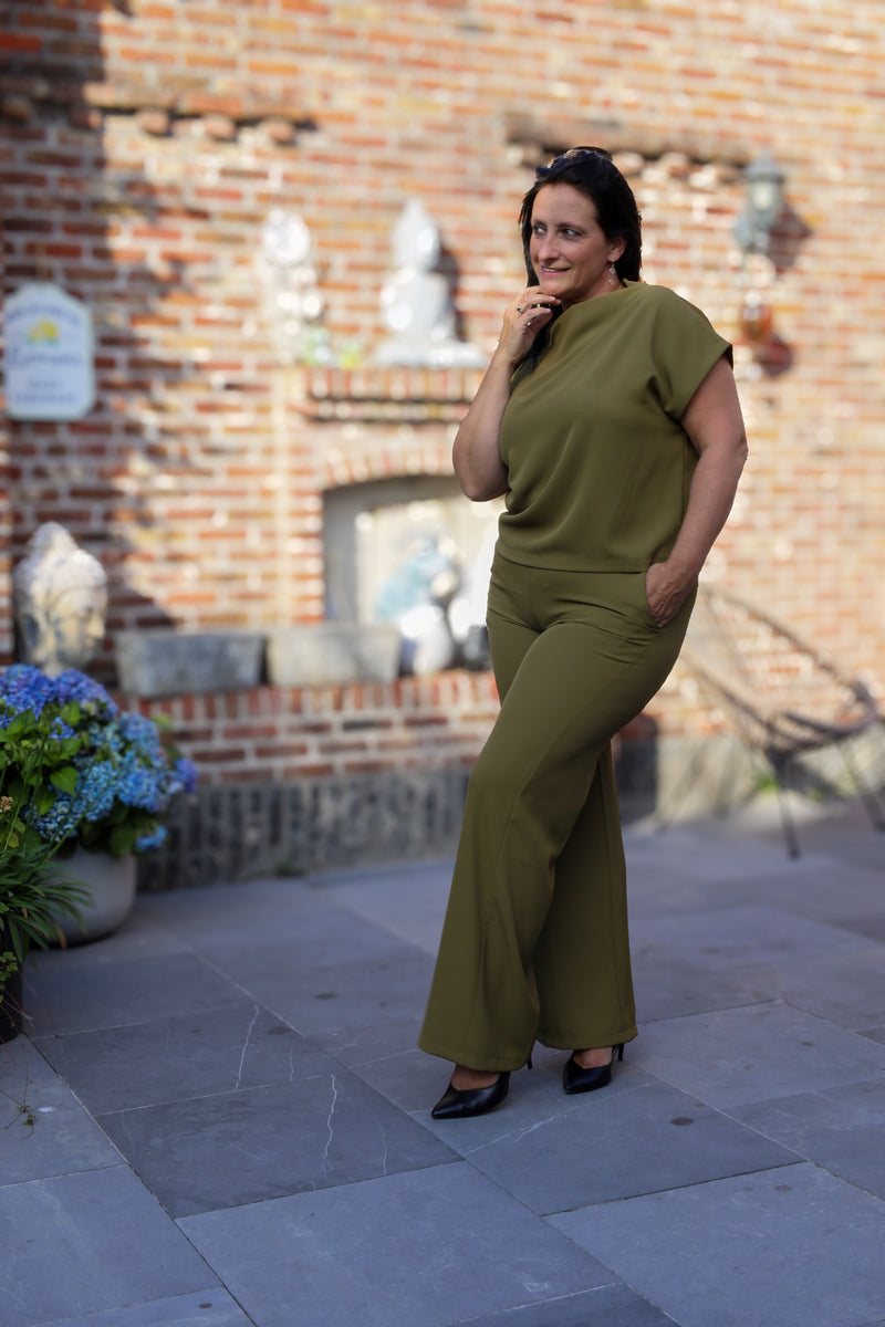 2delige set - Charlot - olijfgroen