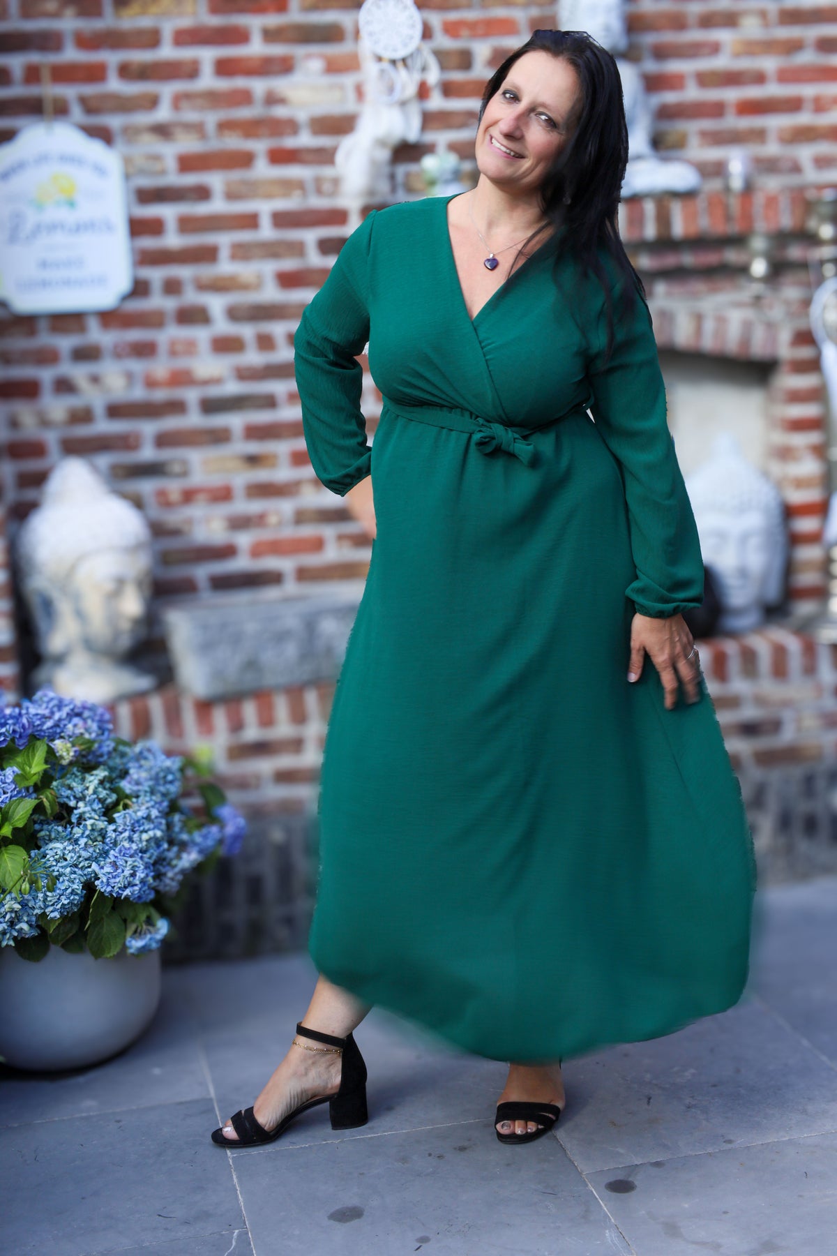 Jurk - Rosalie - dennegroen