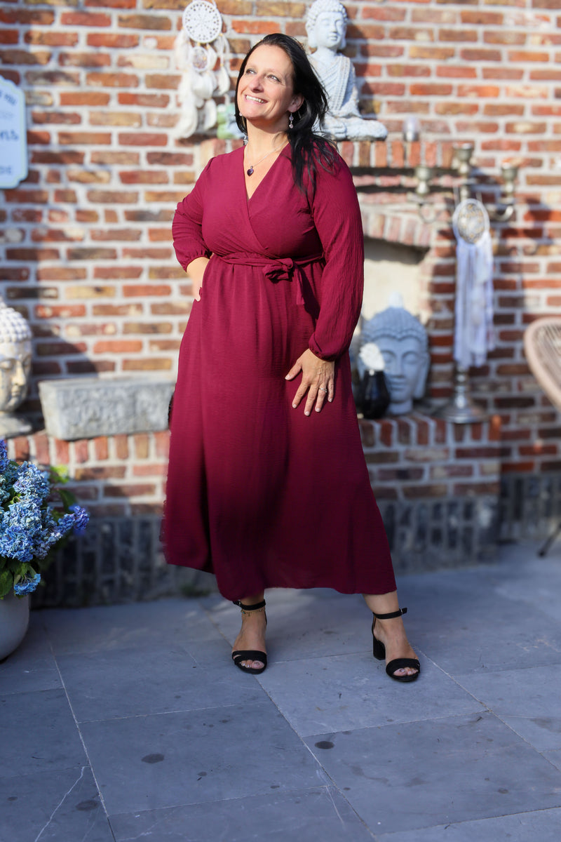 Jurk - Rosalie - bordeaux