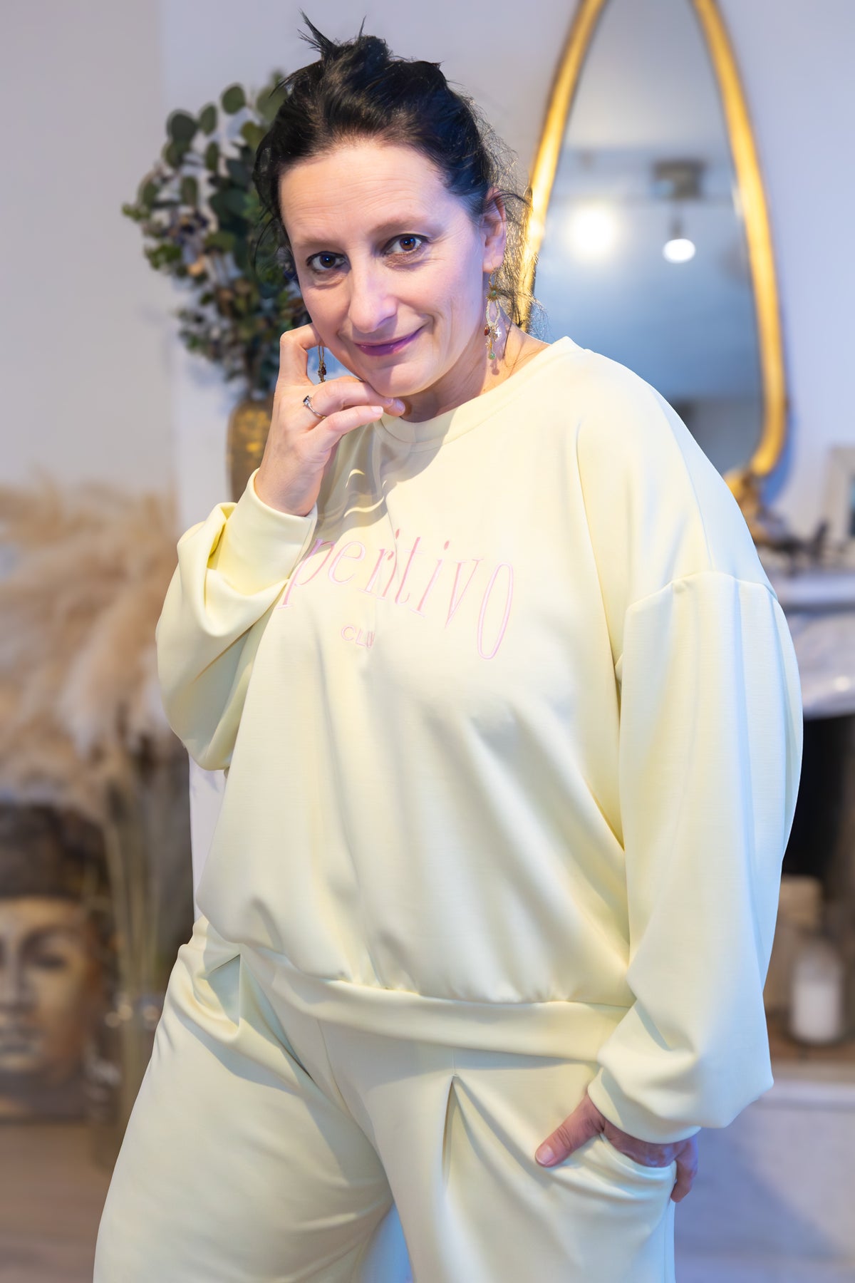 Sweater pastelgeel Aperitivo