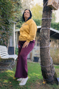 Sweater Marlise "Prosecco Mood" - mostergeel