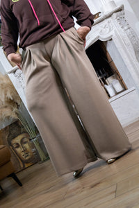 Lange Broek MOOIJ taupe - superzachte stof