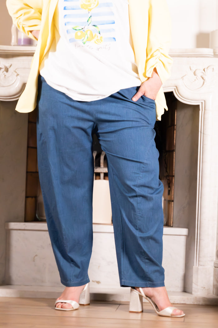 Denim Cloud Tencel Broek - big size