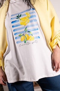 T-shirt Limoncello Vita – witte T-shirt met citroenprint