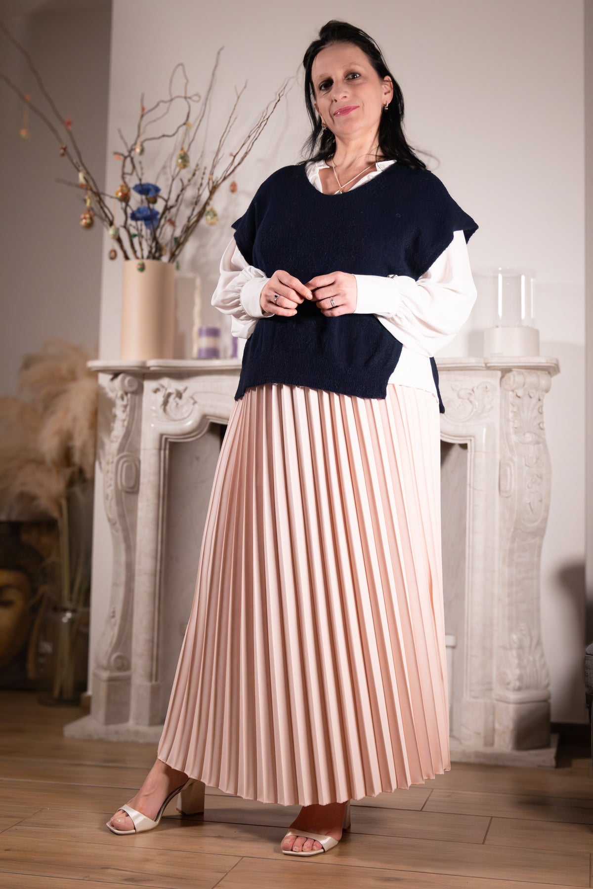 Sole Mio Plissé Rok oud roze