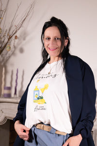 T-shirt Dolce Limone – witte T-shirt met citroenprint
