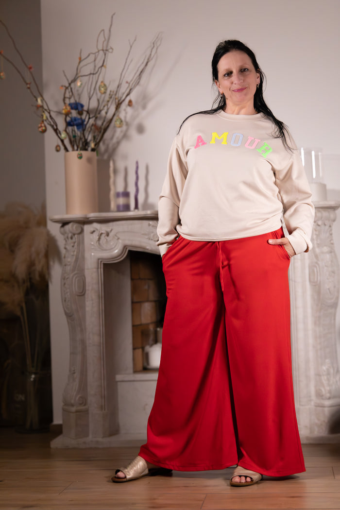 Maglia Amore Dolce – beige sweater met print