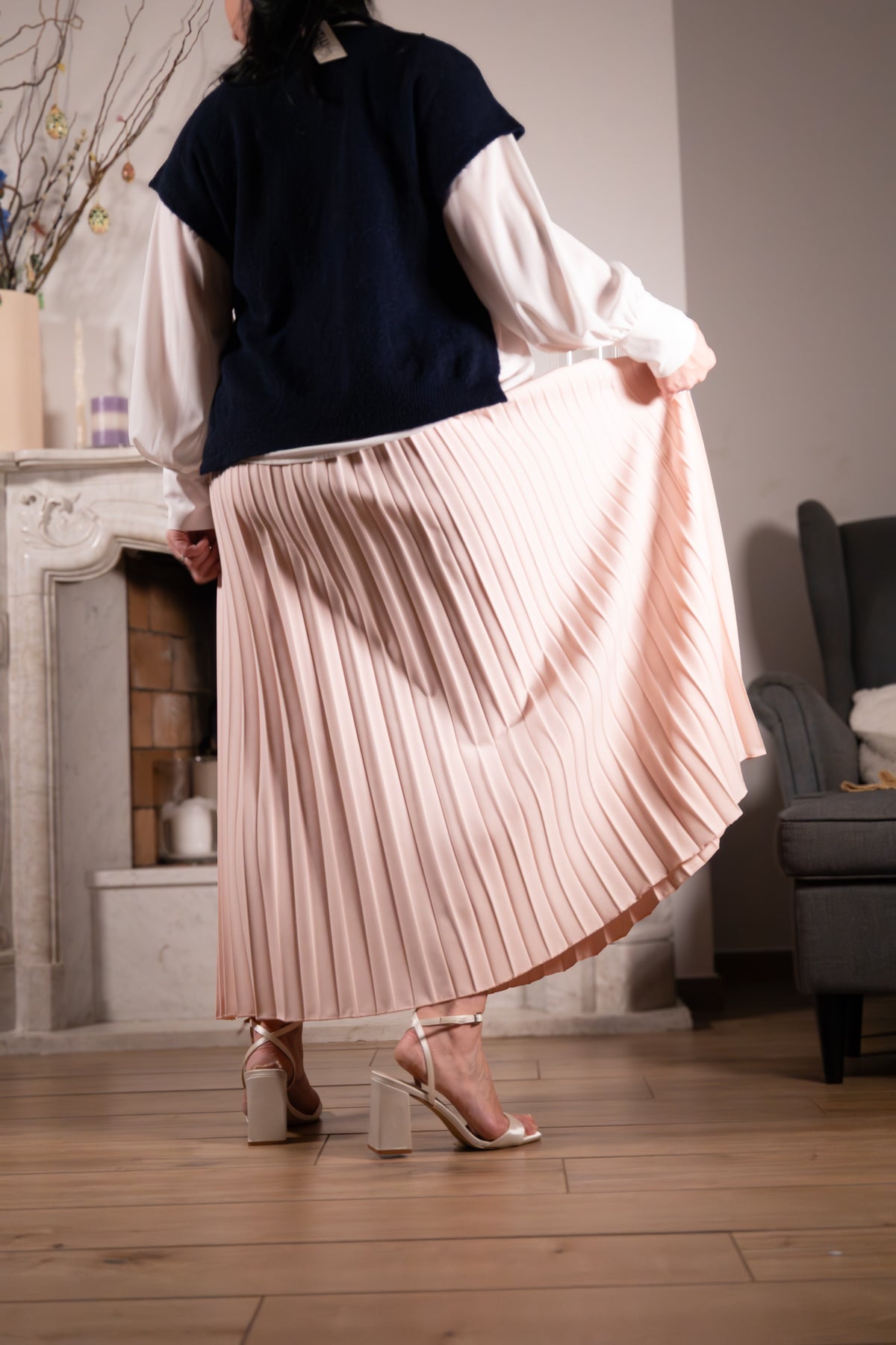 Sole Mio Plissé Rok oud roze