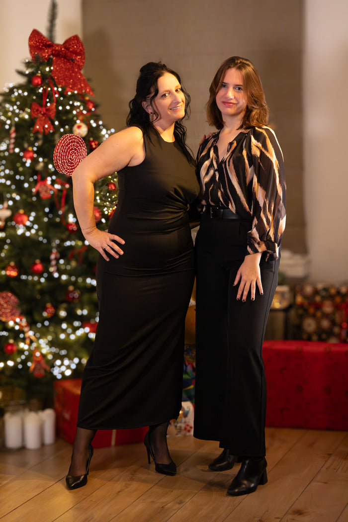 Elegante Wijde Broek Zwart