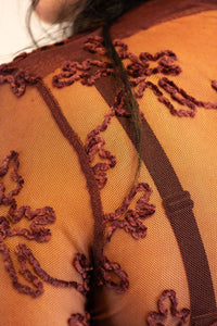 Chic Blouse met Borduurwerk in Diep Bordeaux