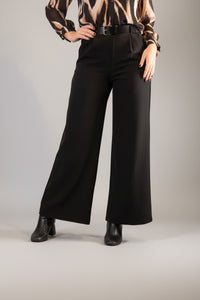 Elegante Wijde Broek Zwart