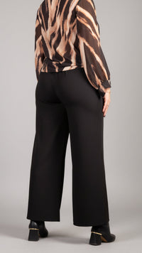 Elegante Wijde Broek Zwart